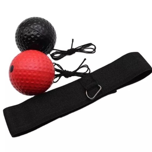 Red/Black Custom High Speed Reflex Boxing Ball Set With Headband New - Picture 2 of 8